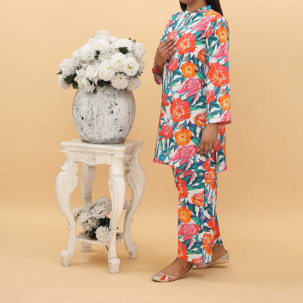 2PC- Digital Printed Cambric Cord Set PS5129