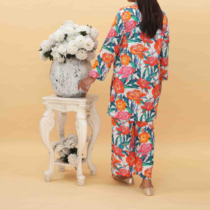 2PC- Digital Printed Cambric Cord Set PS5129