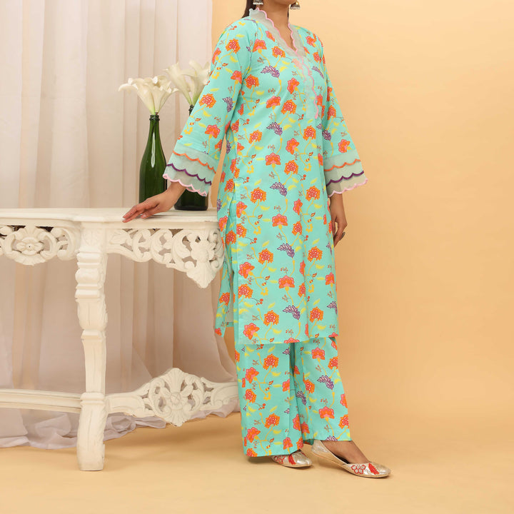 2PC- Digital Printed Cambric Suit PS5130