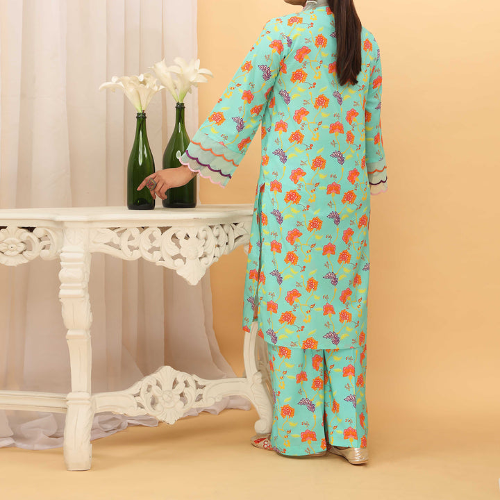 2PC- Digital Printed Cambric Suit PS5130
