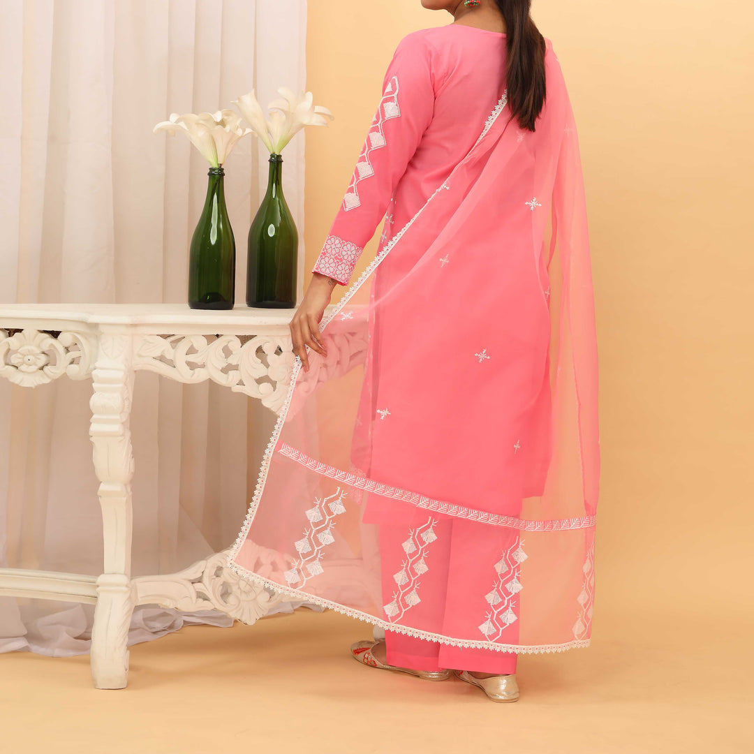 3PC- Puff Printed Cambric Suit PS5137