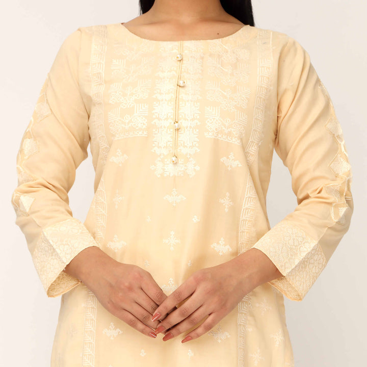3PC- Cambric Embellished Suit PS5139