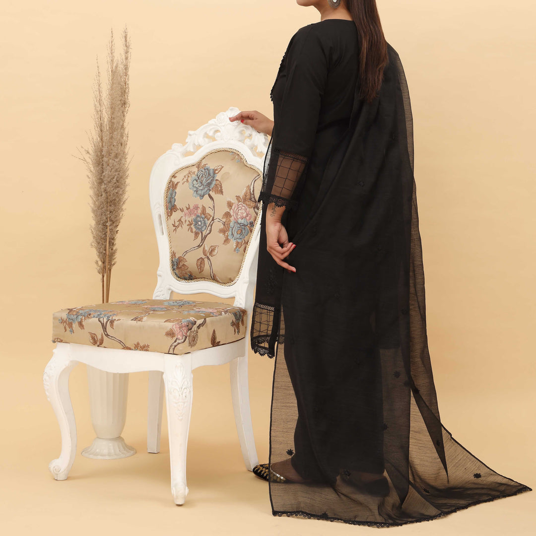 3PC- Embroidered Cotton Cambric Suit PS5143