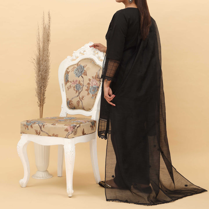 3PC- Embroidered Cotton Cambric Suit PS5143