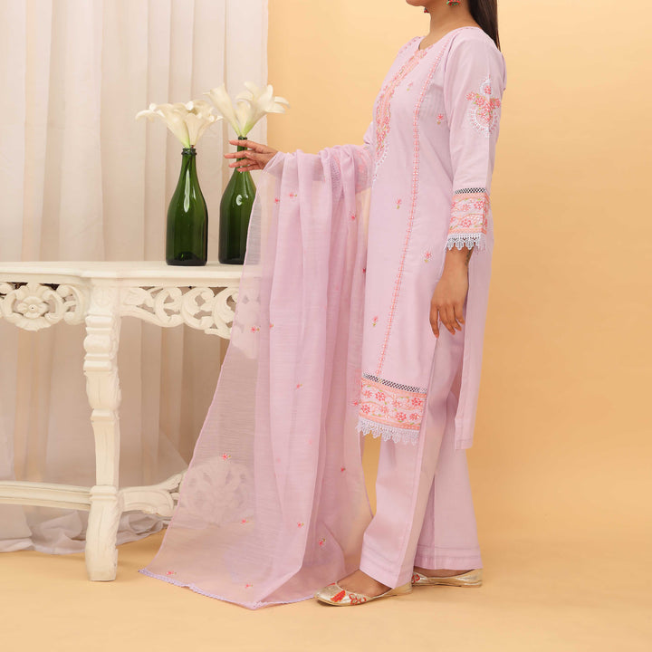 3PC- Embroidered Cambric Suit PS5144