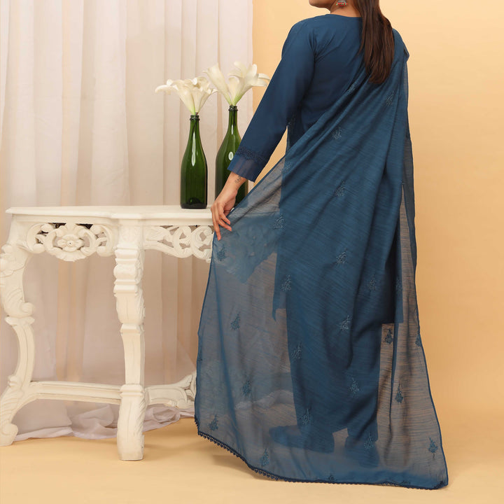 3PC- Embroidered Cambric Suit PS5149