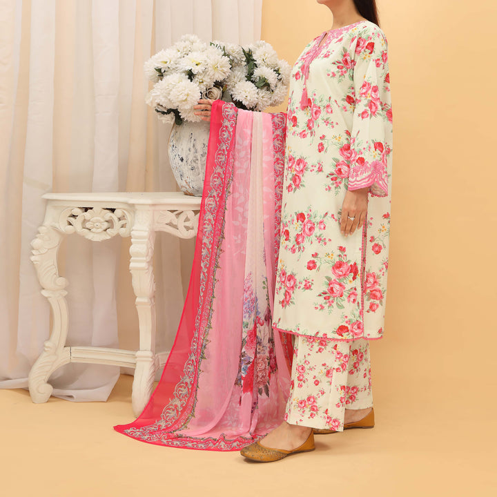 3PC- Digital Printed Cambric Suit PS5156