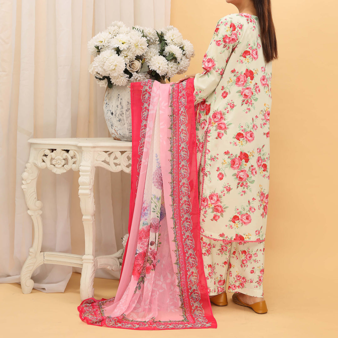 3PC- Digital Printed Cambric Suit PS5156