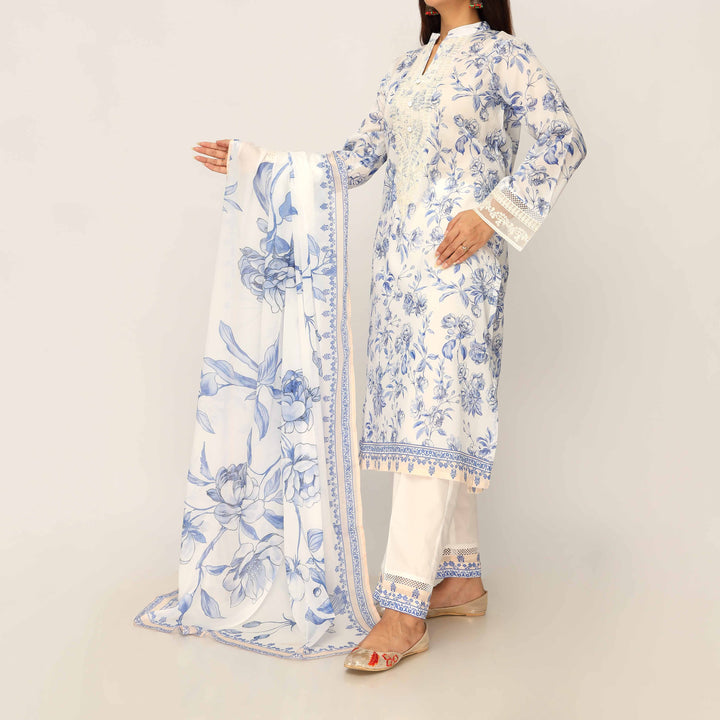 3PC- Digital Printed Lawn Suit PS5158