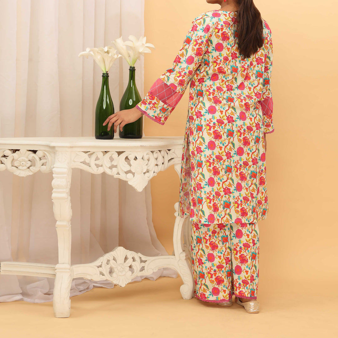2PC- Digital Printed Cambric Suit PS5163