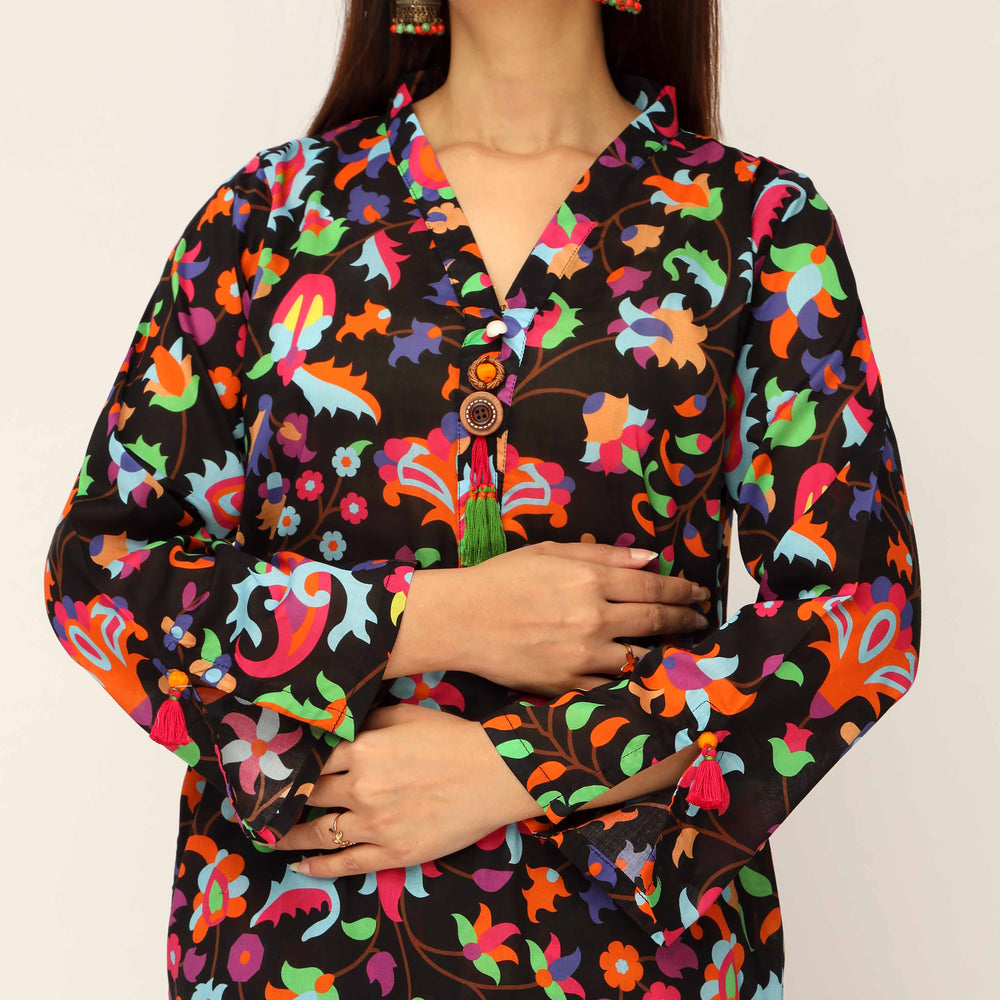 2PC- Digital Printed Cambric Co-ord Set PS5164