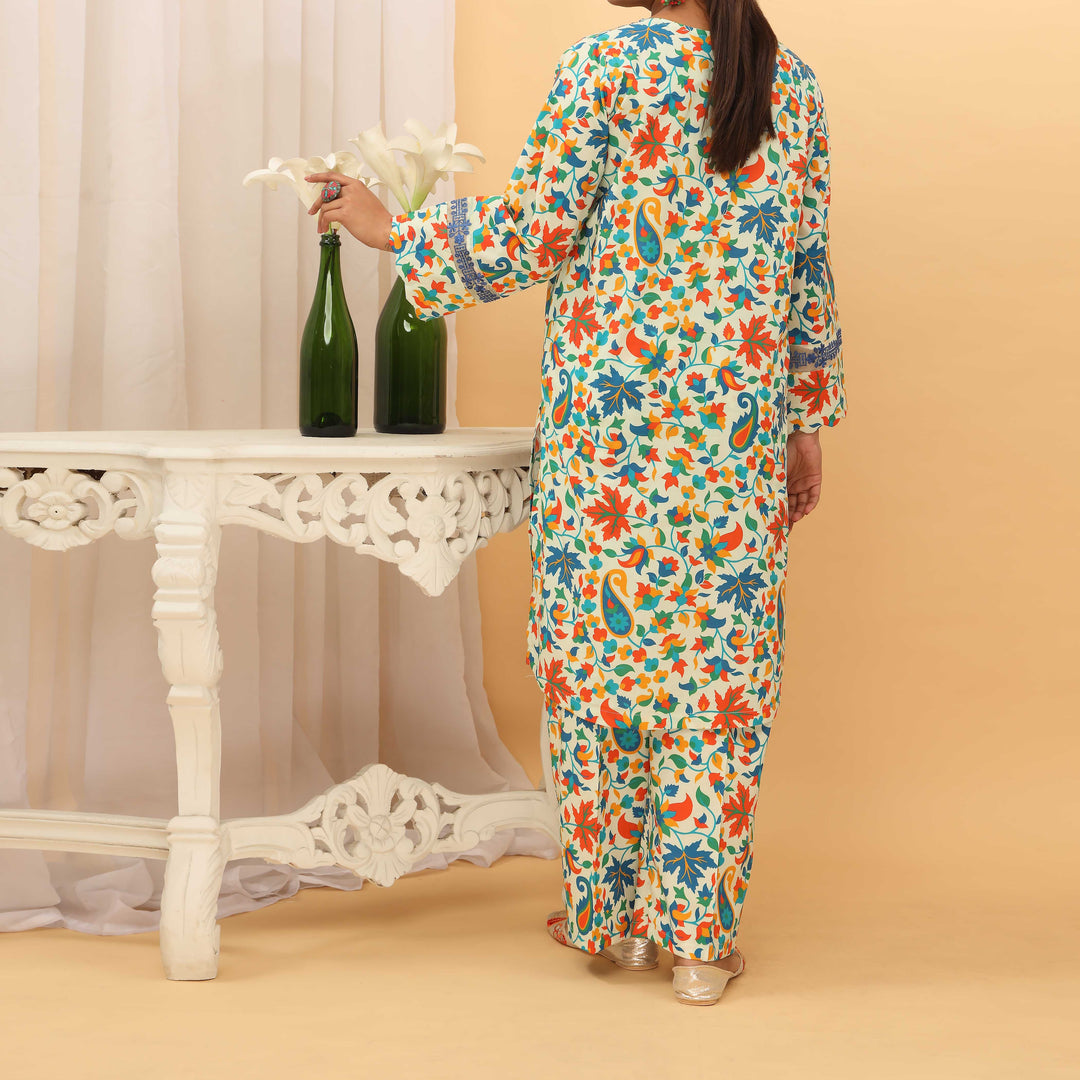2PC- Digital Printed Cambric Suit PS5165