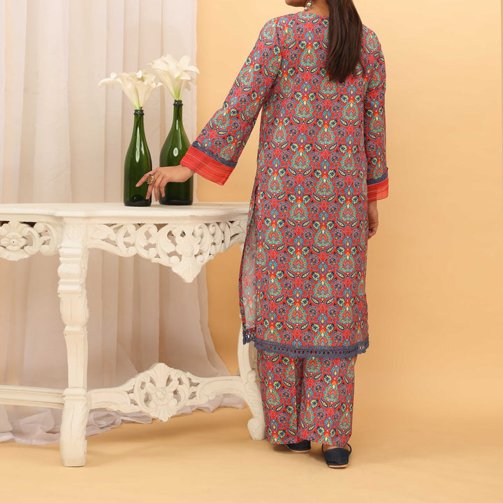 2PC- Digital Printed Cambric Suit PS5167