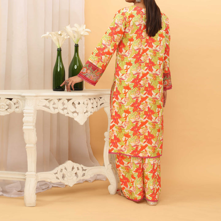 2PC- Digital Printed Cambric Suit PS5172