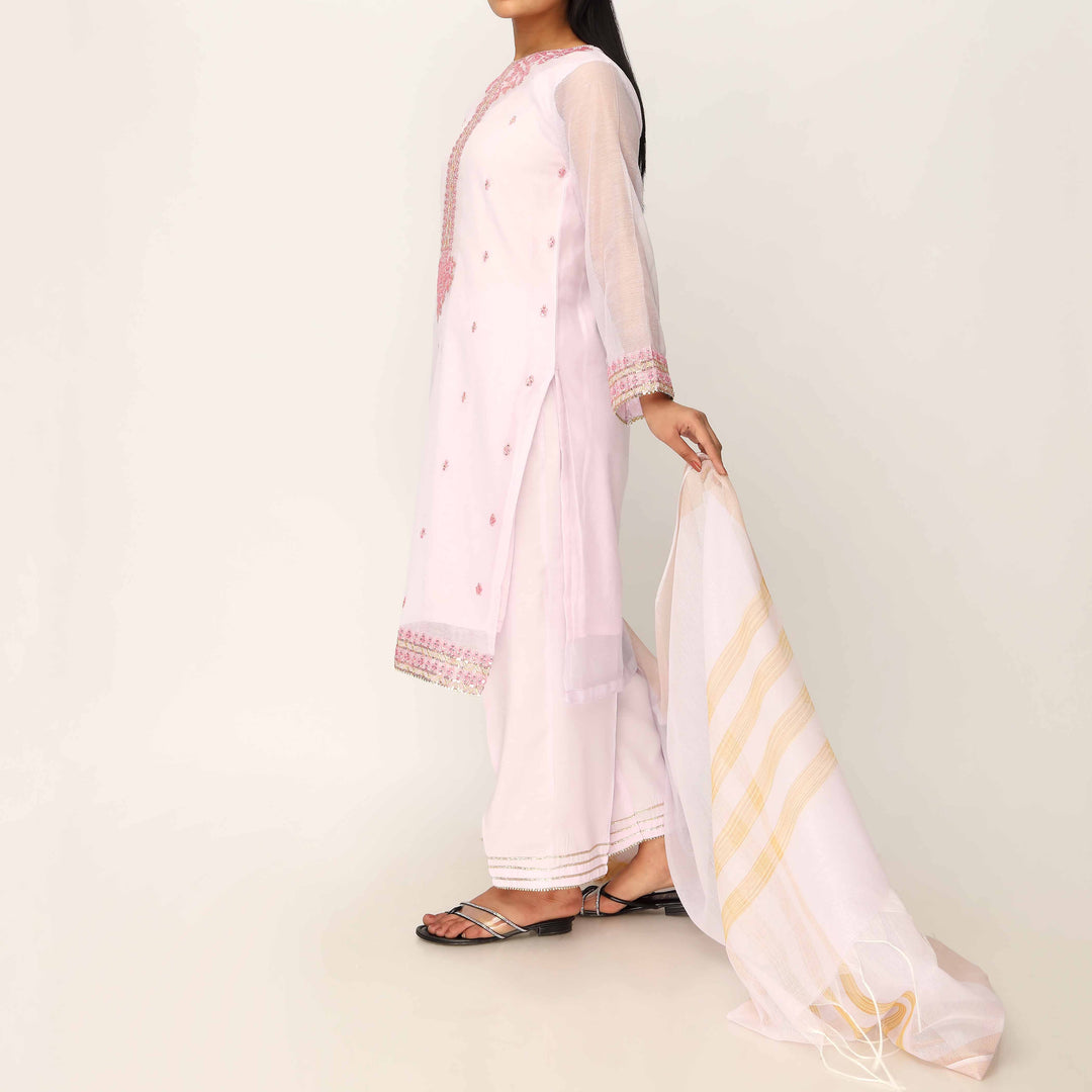 3PC- Cotton Khadi Net Suit PS5178