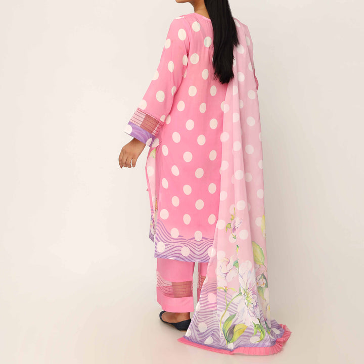 3PC- Digital Printed Embroiderd Lawn Suit PS5179