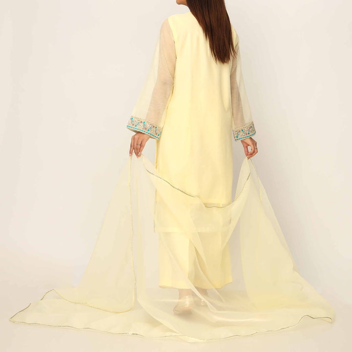 3PC- Cotton Khadi Net Suit PS5182