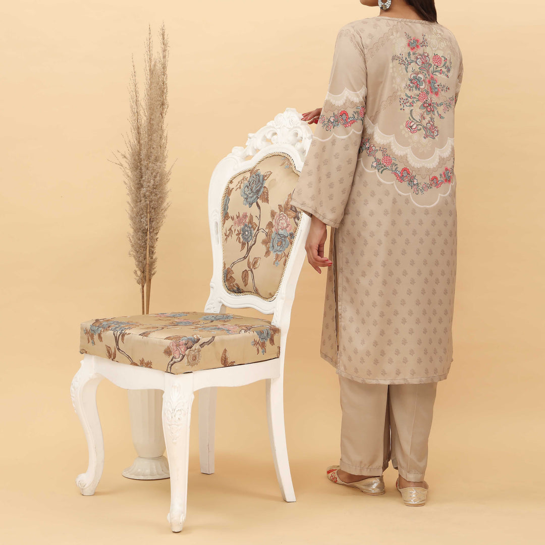 2PC- Digital Printed Intermix Cotton Suit PS5183