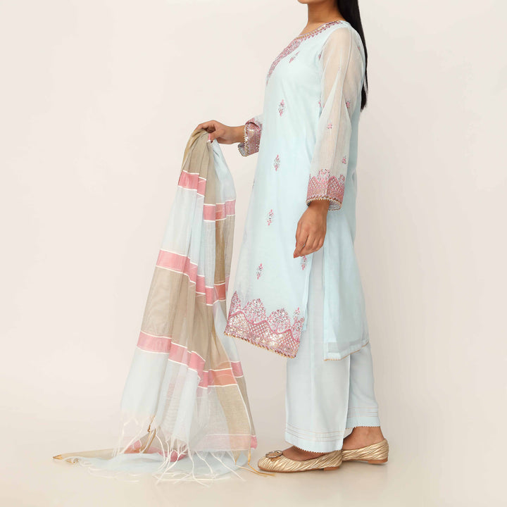 3PC- Cotton Khadi Net Suit PS5194
