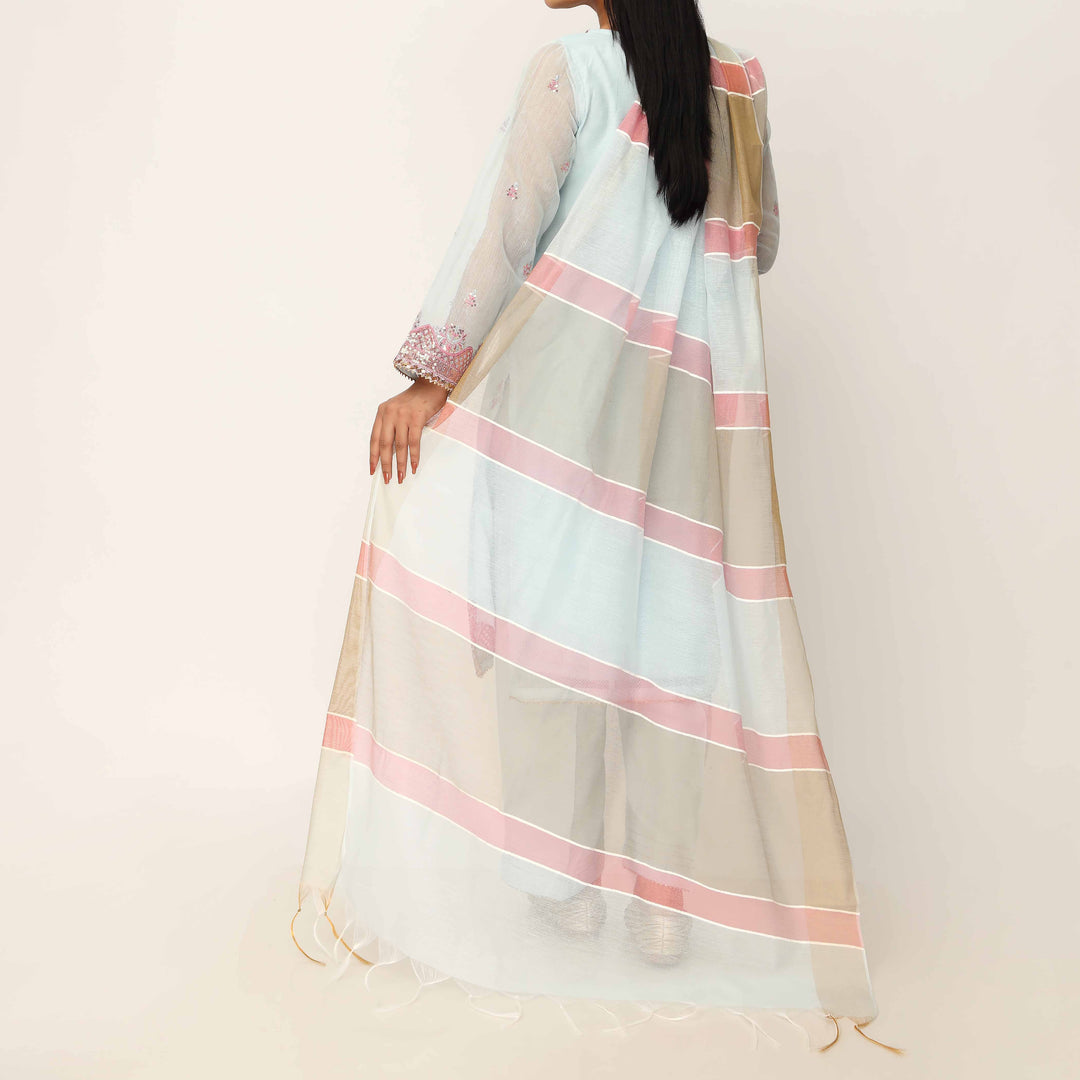 3PC- Cotton Khadi Net Suit PS5194