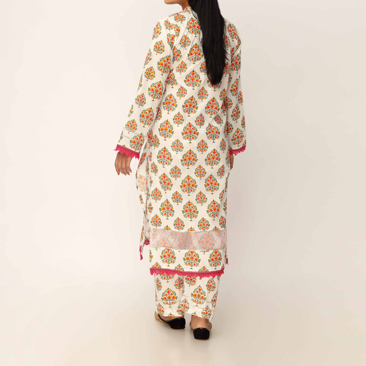 2PC- Screen Printed Cotton Cambric Suit PS5196