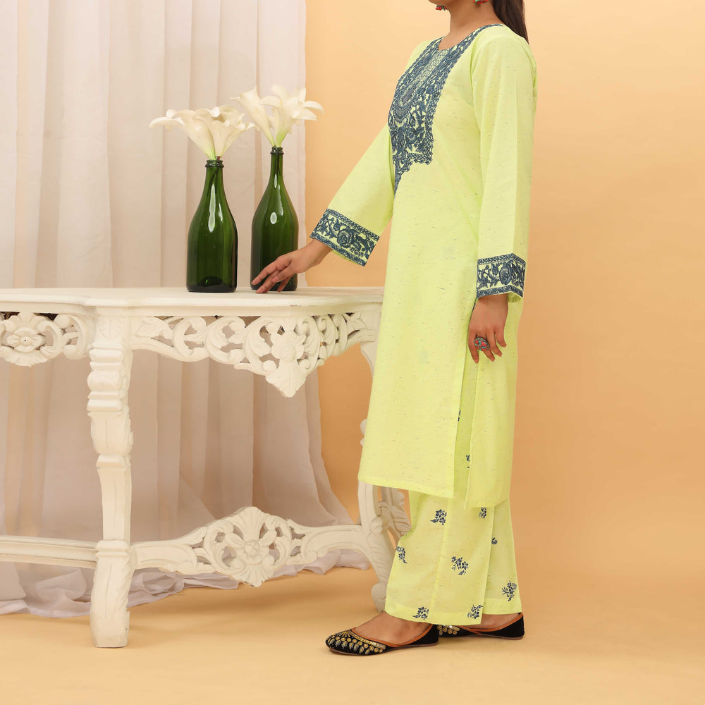 2PC- Yarn Dyed Embroiderd Karandi Suit PS5197