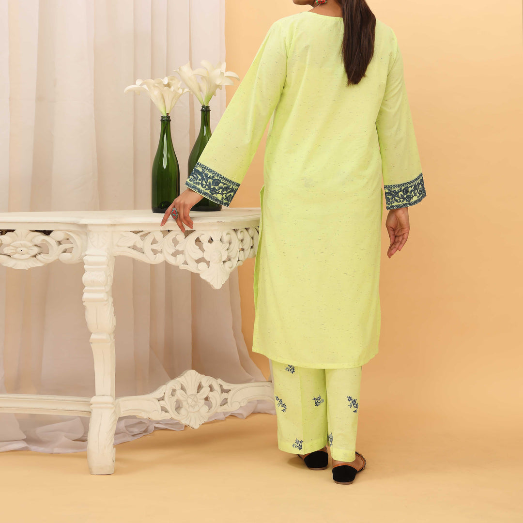 2PC- Yarn Dyed Embroiderd Karandi Suit PS5197