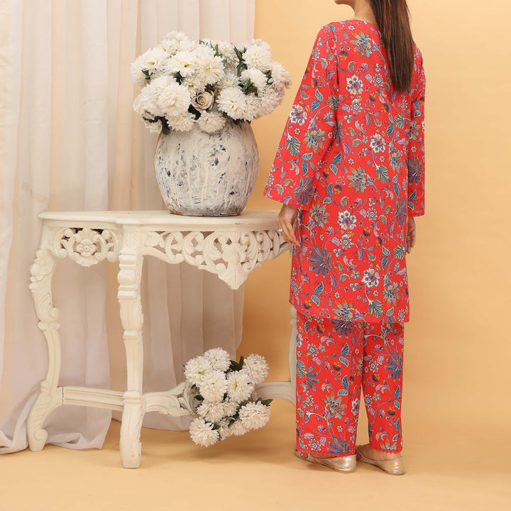 2PC- Digital Printed Cambric Suit PS5254