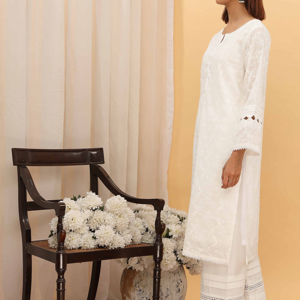 1PC- Chikan Kari Lawn Shirt PS5288