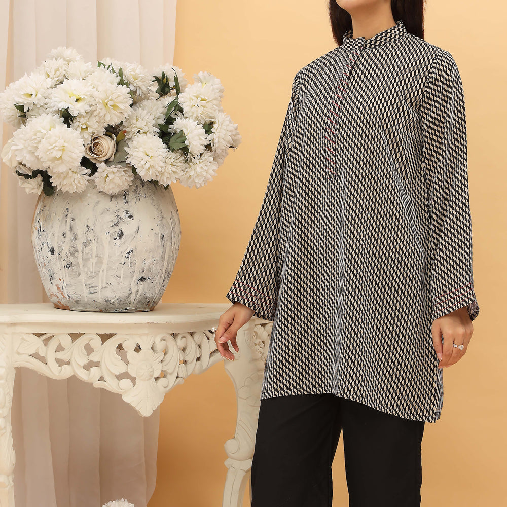 1PC- Digital Printed Grip Silk Shirt PS5316