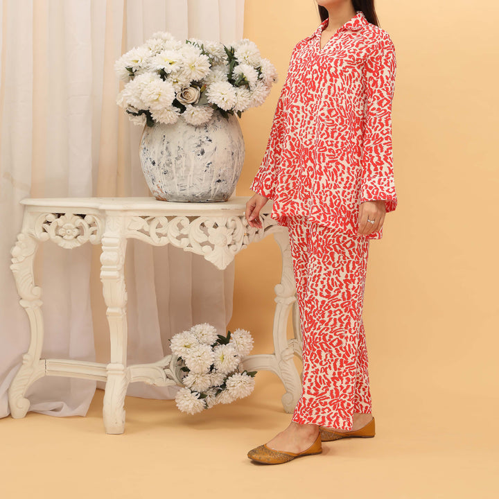 2PC- Digital Printed Grip Silk Co-Ord Set PS5317