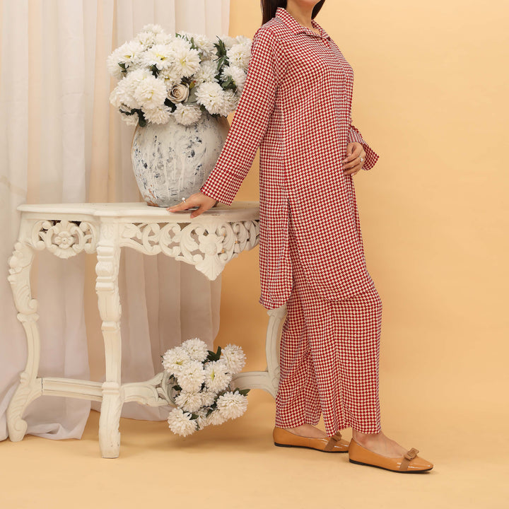 2PC- Digital Printed Grip Silk Co-Ord Set PS5318