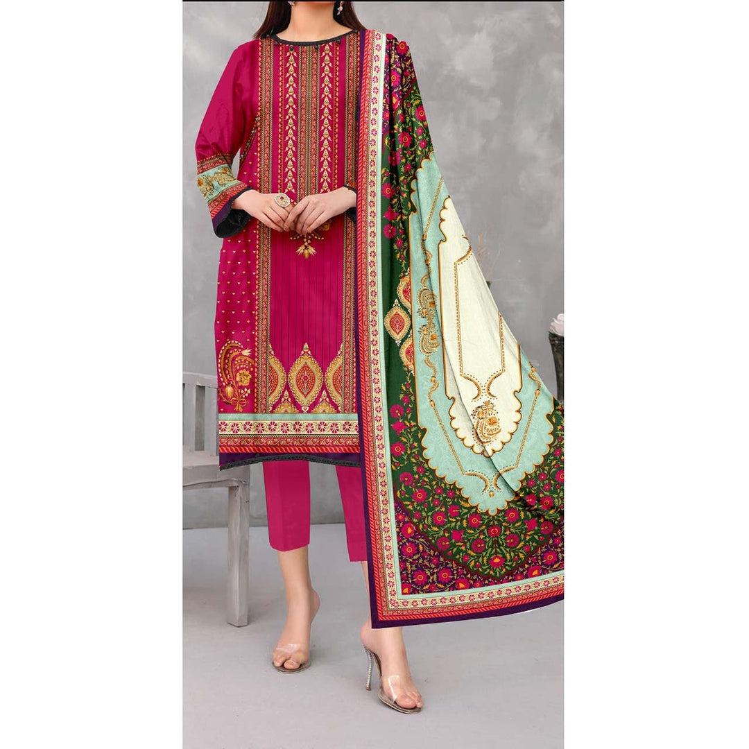 3PC-Digital Printed Lawn Suit  PS9426