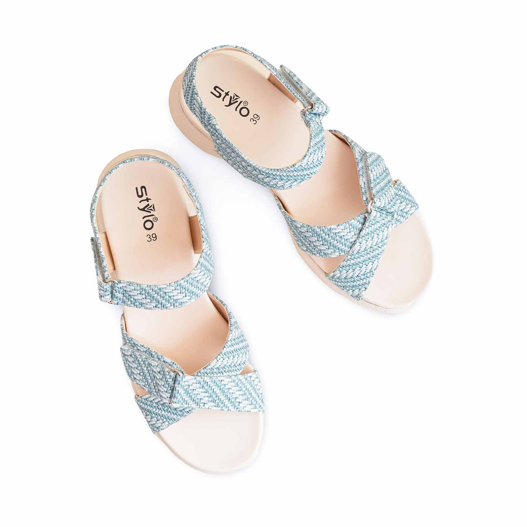 Sky Blue Formal Sandal For Ladies PU0332