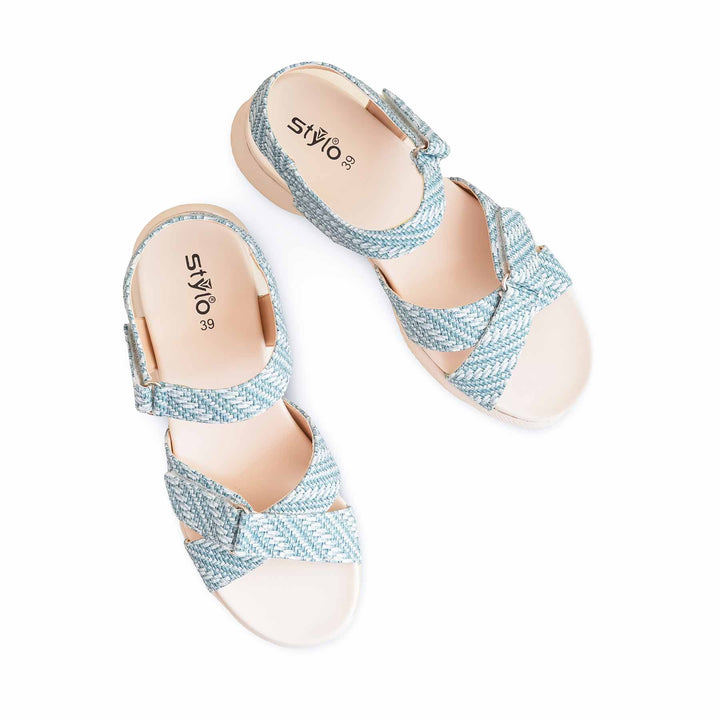 Sky Blue Formal Sandal For Ladies PU0332