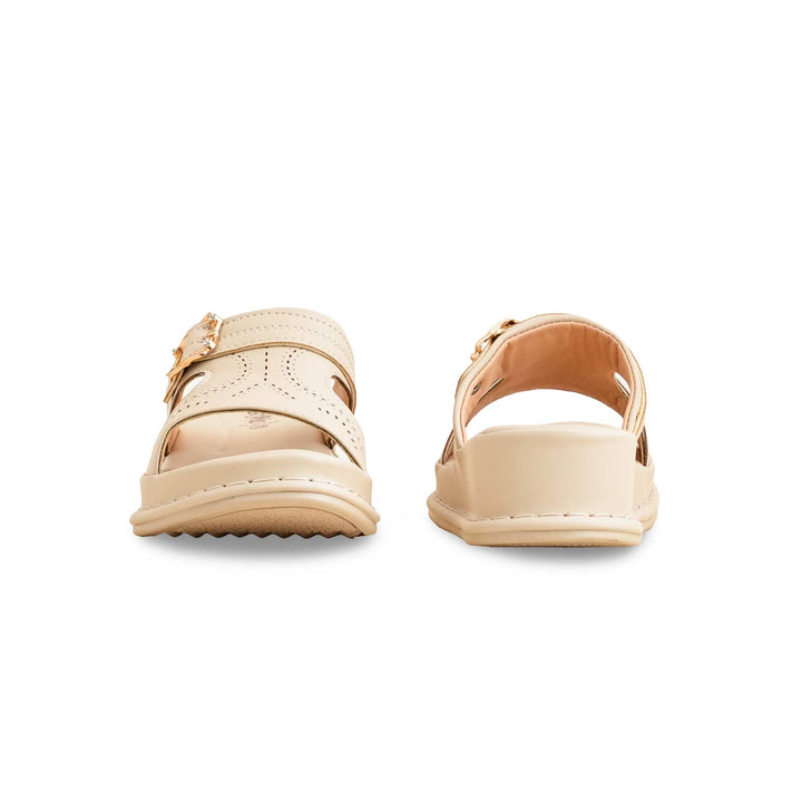 Beige Formal Slipper For Ladies PU0495