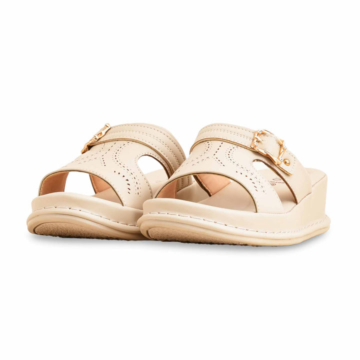 Beige Formal Slipper For Ladies PU0495