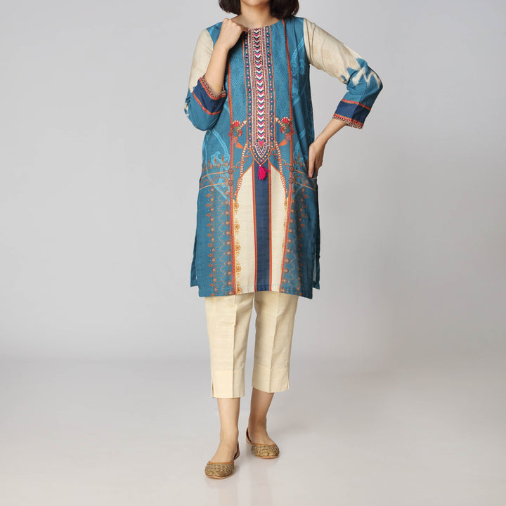 1PC- Khaddar Digital Printed  Shirt  PW2333