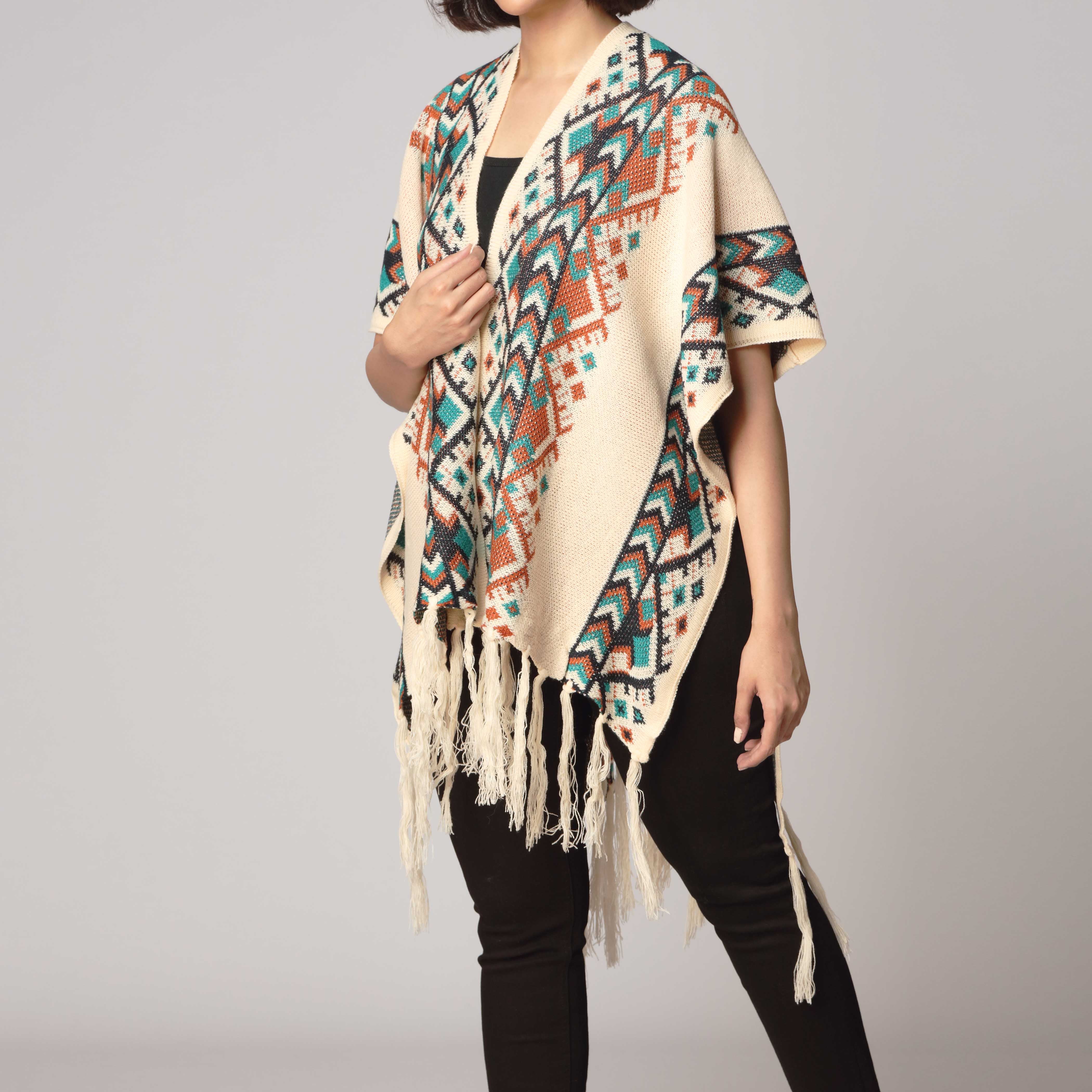 Beige Cape Shawl PW2801