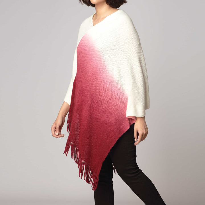 Maroon Cape Shawl PW2805