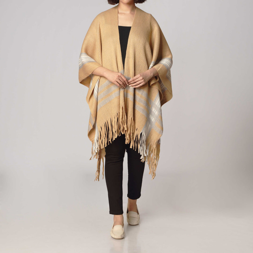 Khaki Cape Shawl PW2807