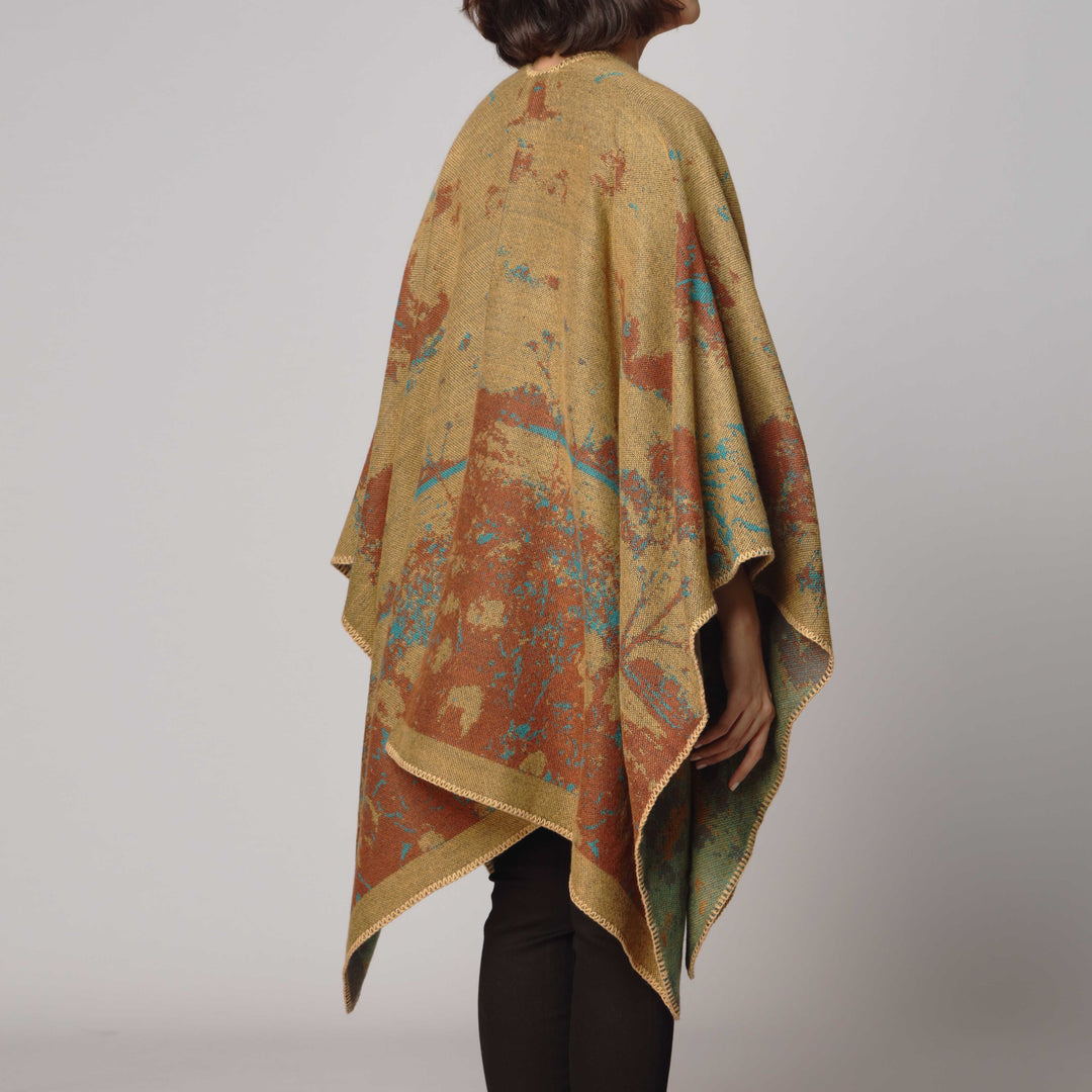 Khaki Cape Shawl PW2813