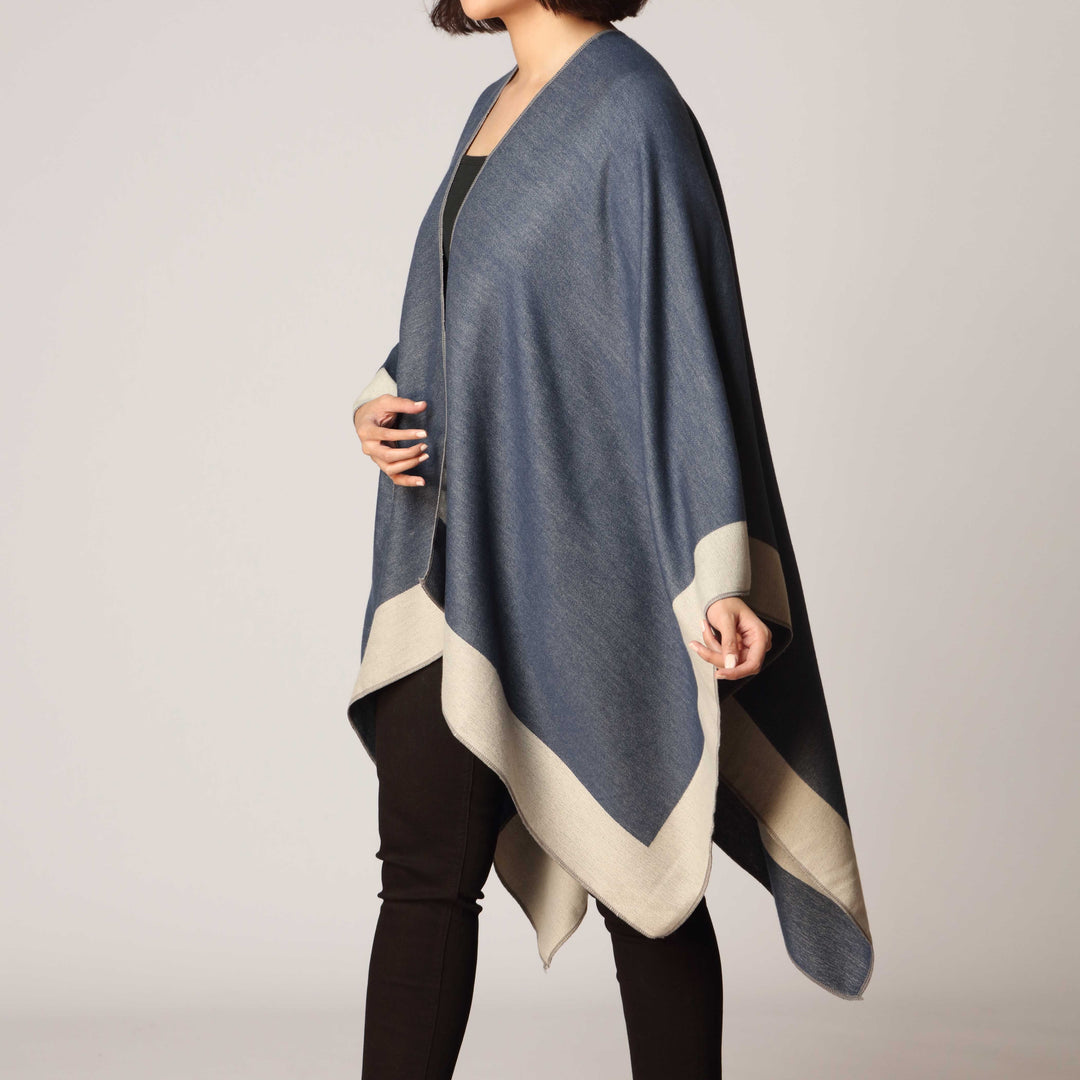 Grey Cape Shawl PW2821