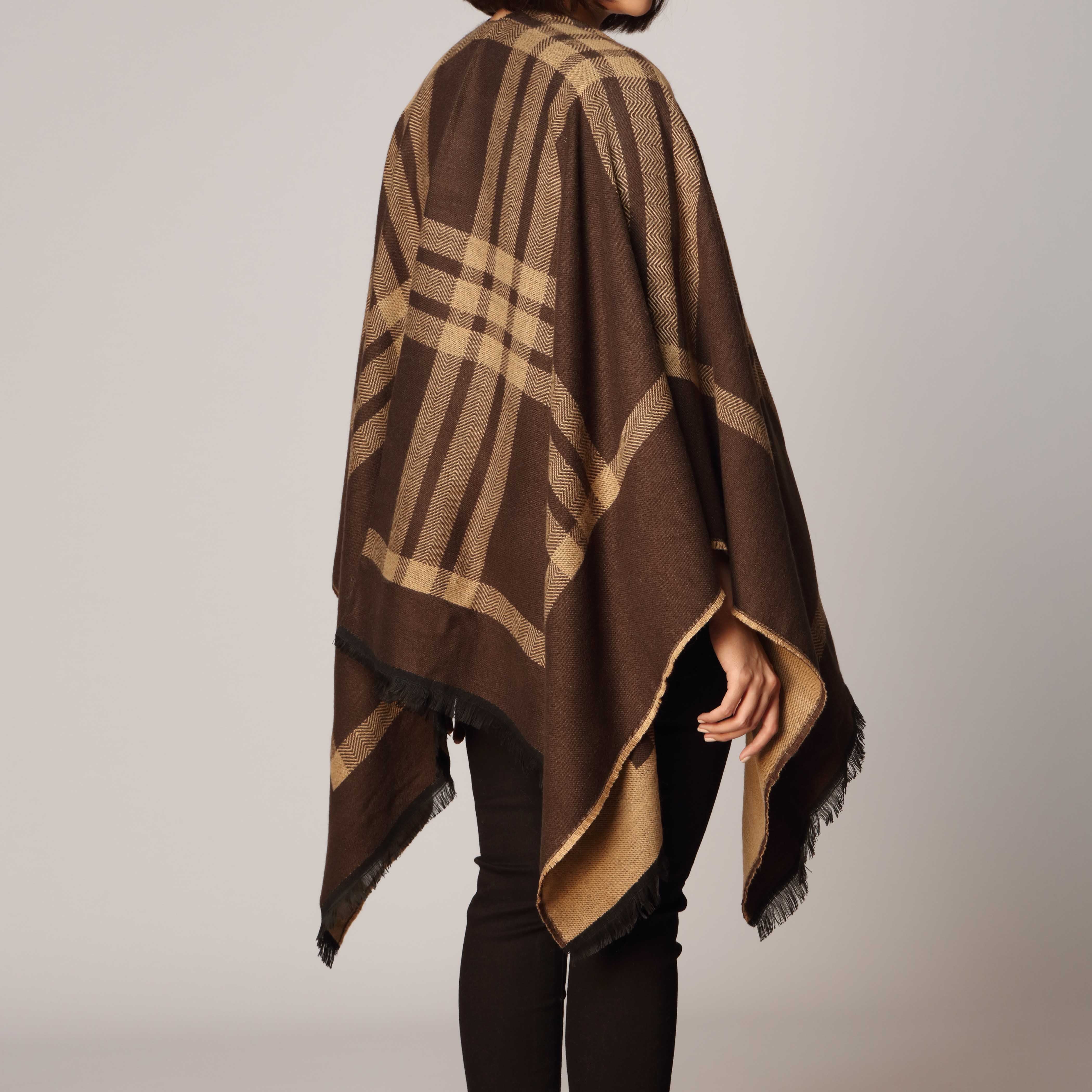 Coffee Cape Shawl PW2824