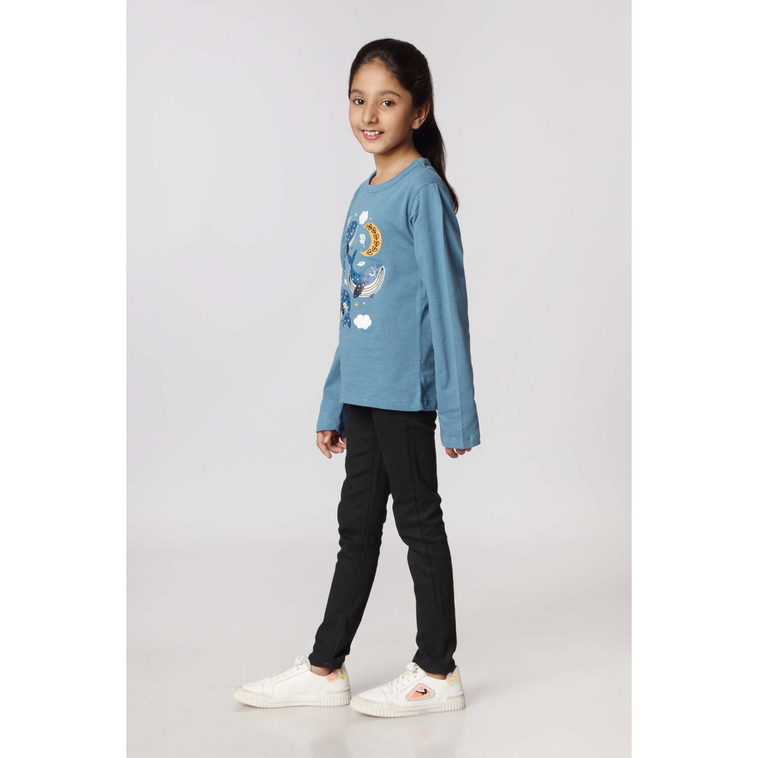 Girls Blue Jersey Shirt PW2841