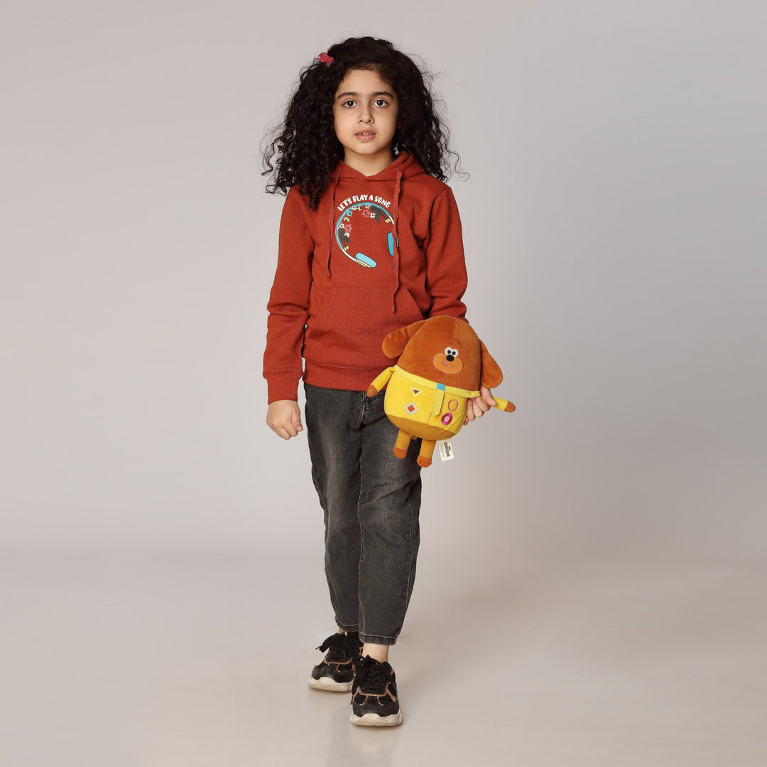 Girls Rust Fleece Puller Hoodie PW2865