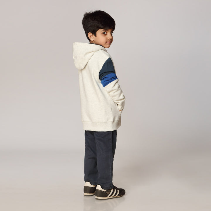 Boys Blue Fleece  Zipper Hoodie PW2867