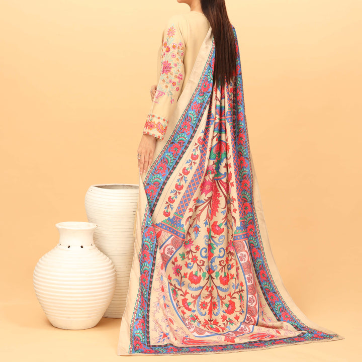 2PC- Embroidered Suit PW3017