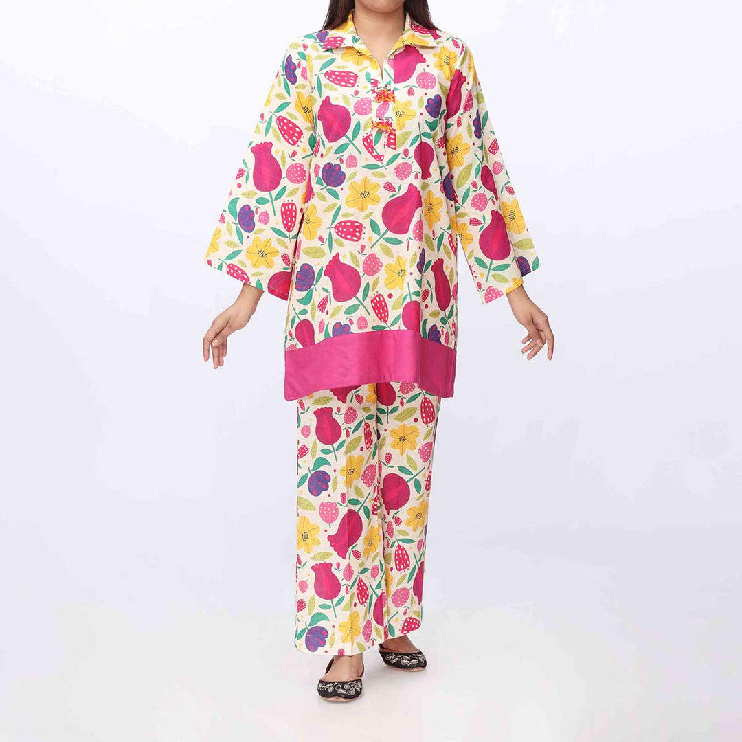 2PC- Digital Printed Khaddar Shirt & Trouser PW3051