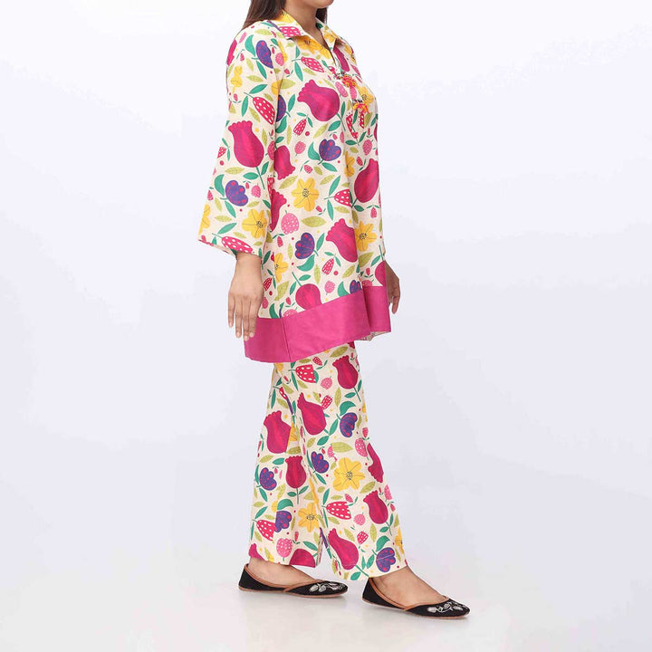 2PC- Digital Printed Khaddar Shirt & Trouser PW3051